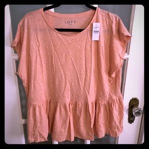 Peach Peplum Tee